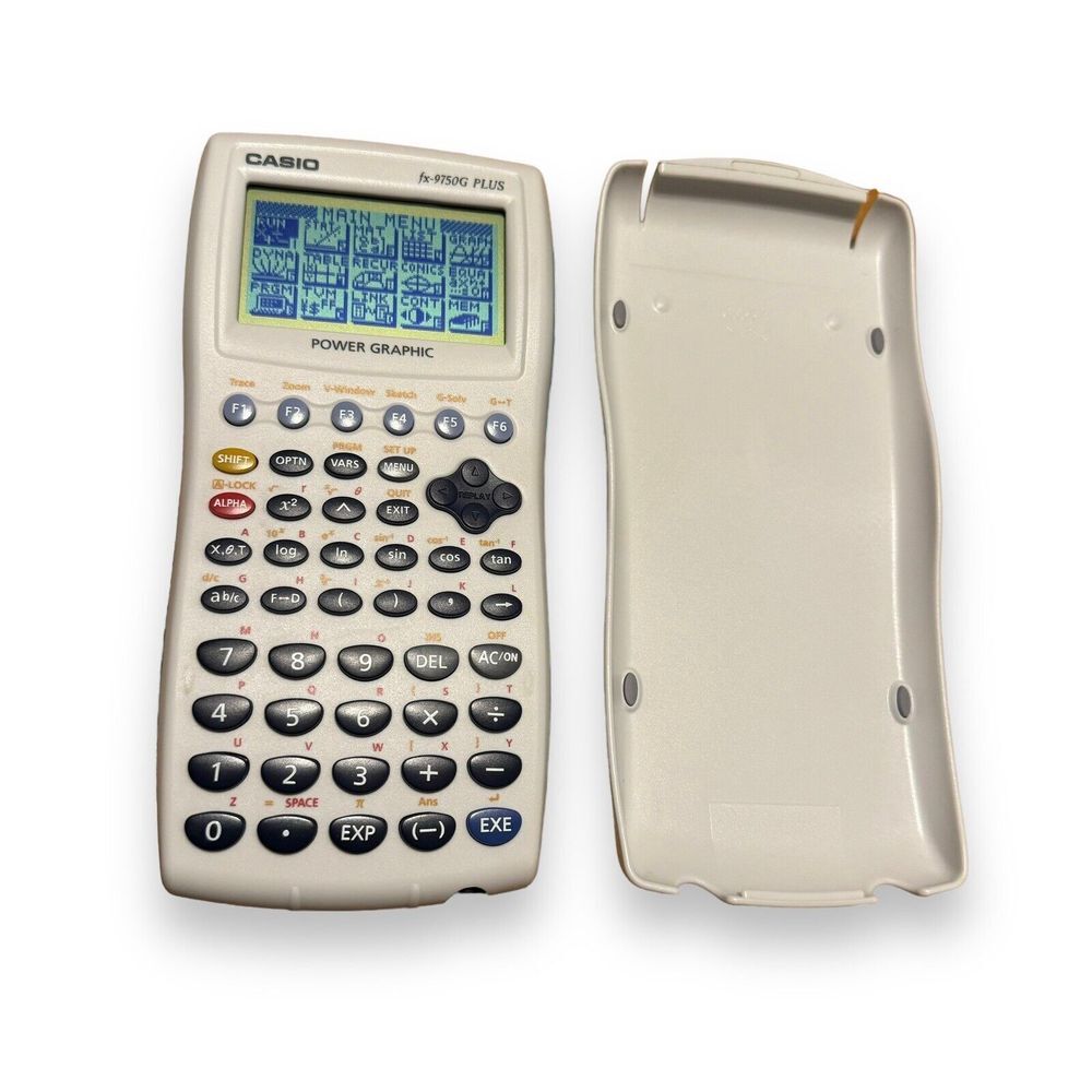 Casio fx-9750G Plus Graphing Calculator Scientific Aqua Green‎ Case Cover EUC